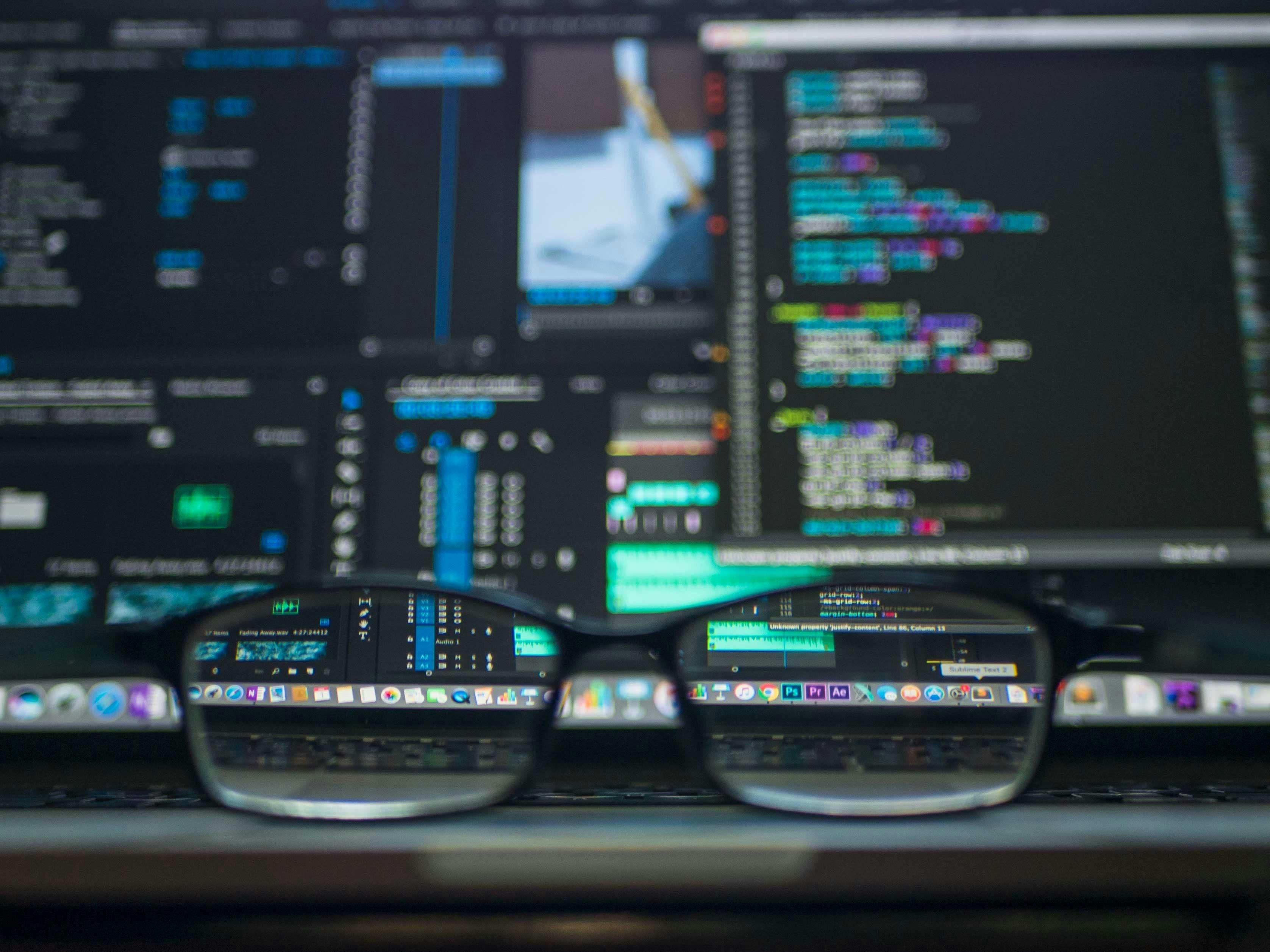 Computer screen displaying code and data — representing CRM data quality and data management