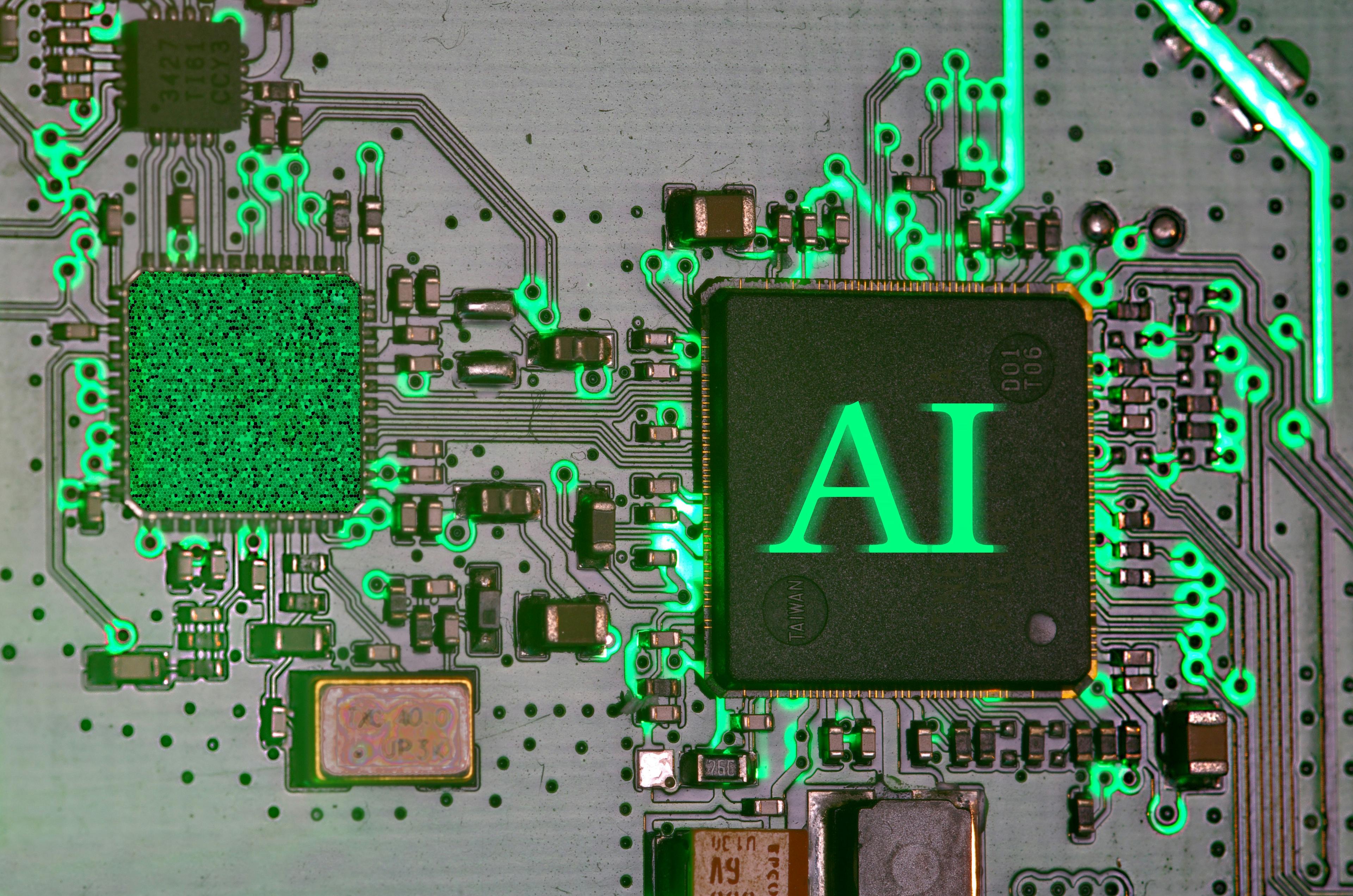 AI chip on circuit board representing AI agent orchestration technology